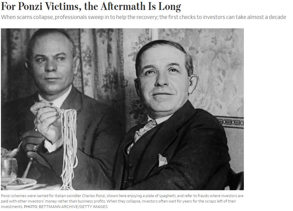 Ponzi Scheme WSJ
