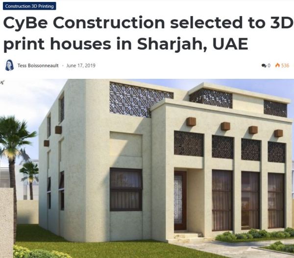 3D Printed Homes CyBe Construction