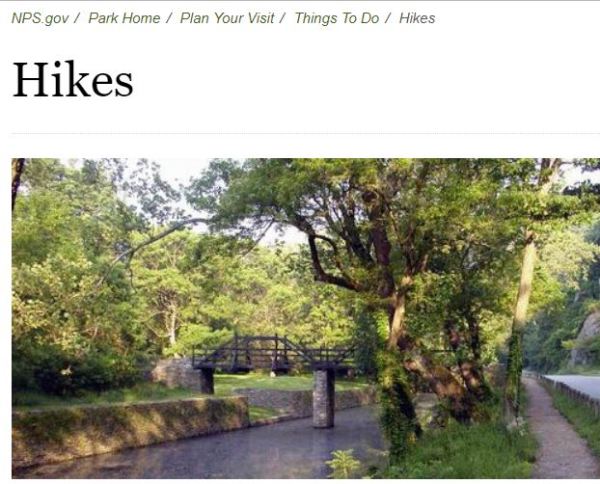 Harpers Ferry National Historical Park Hiking trails