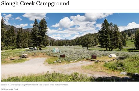 Slough Creek Campground Yellowstone Top Campground