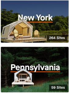 Tentrr.com Camping Sites