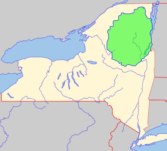 The Adirondack Park In Upstate New York Map