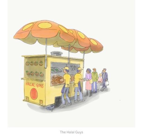 The Halal Guys by Illustrations by Jennifer Tobias MOMA 2019
