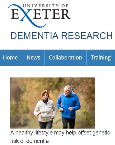 Univ of Exeter Genetic Risk of Dementia benefited by exercise
