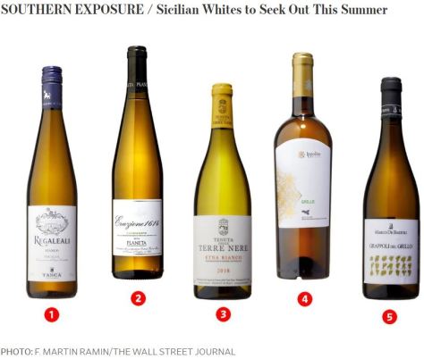 Wall Street Journal Sicily White Wines Photo by F. Martin Ramin for WSJ