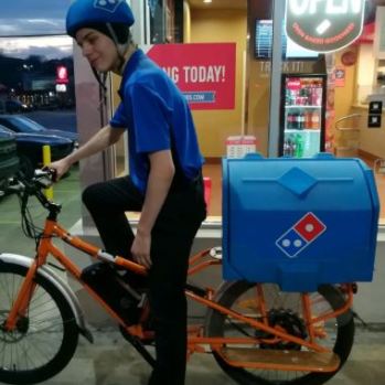 Dominos Pizza Electric Bike delivery