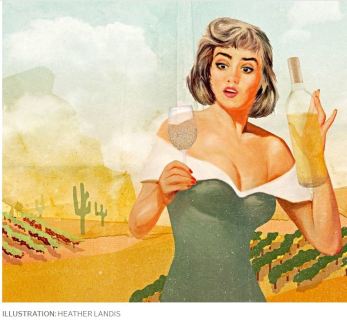 Dry White Wines Wall Street Journal Illustration by Heather Landis 2019