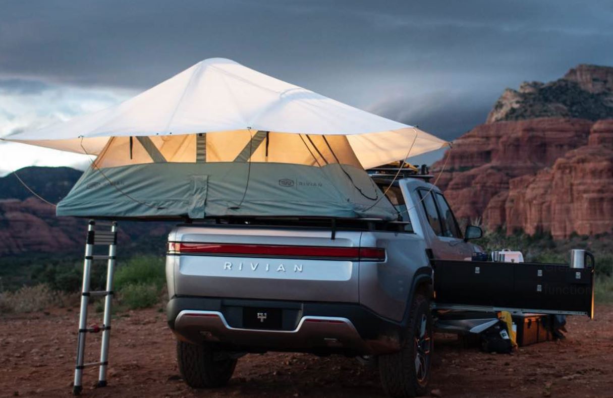 Rivian Electric Adventure Vehicles Functional Pull Out Kitchen