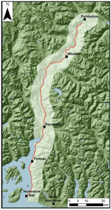 Sea To Sky Corridor Vancouver Map