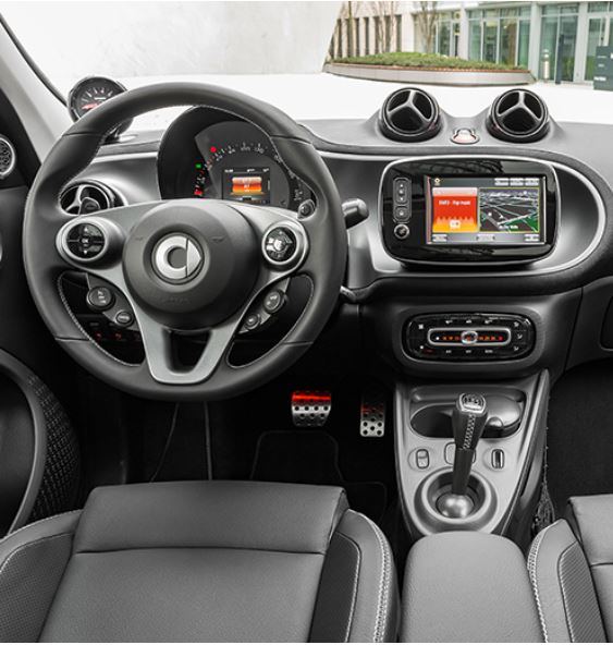 smart fortwo cabrio electric 2020 interior