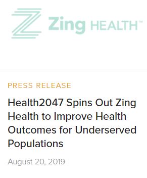 Zing Health news release