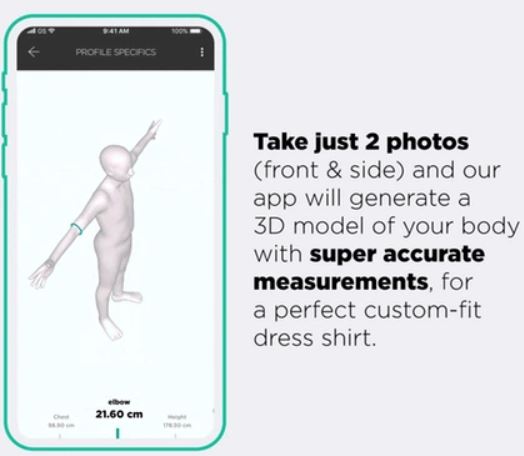 Element Pure AI Body Scanning Tailoring Smartphone Tech