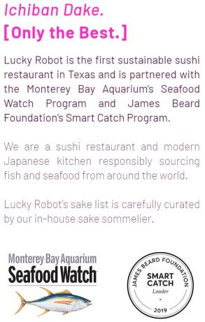 Lucky Robot Japanese Kitchen Austin sustainable Sushi