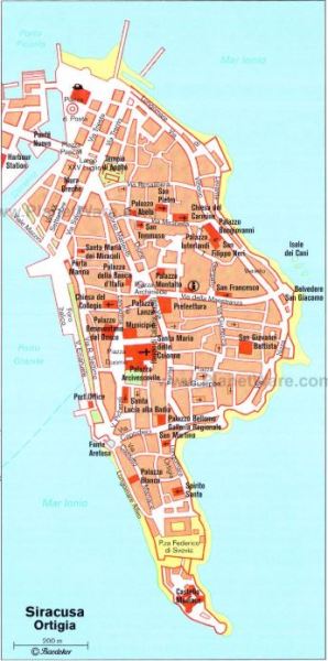 ortigia sicily map