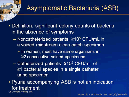 Asymtomatic Bacteriuria Definition