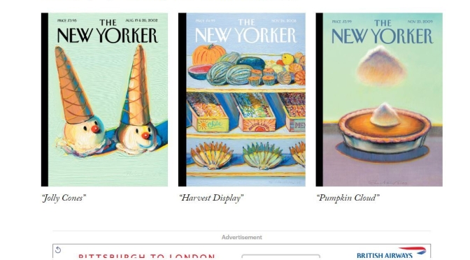 Art Of Food: 99-Year Old Painter Wayne Thiebaud Creates Thanksgiving Cover For  New Yorker