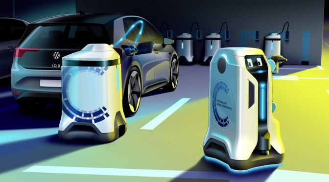 Technology: VW’s New “Mobile Charging Robot” Turns Every Carpark Into EV Charging Stations