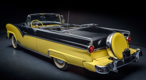 1955 Ford Fairlane Sunliner Convertible Rear View Classic Driver
