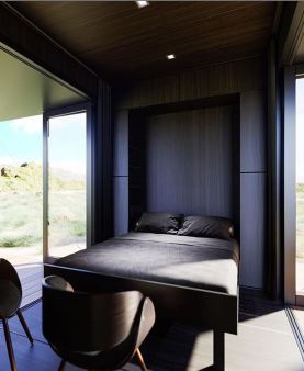 BuHaus Container Home interior fold down bed