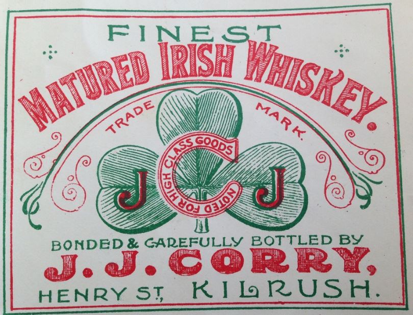 J.J. Corry Irish Whiskey Label