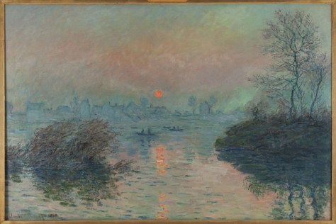 Setting Sun on the Seine at Lavacourt” by Claude Monet (1880)