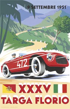 1951 Targa Florio Poster