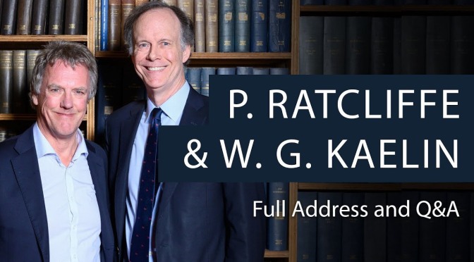 Medicine Lectures: 2019 Nobel Laureates Sir Peter Ratcliffe And Professor William Kaelin (Oxford)