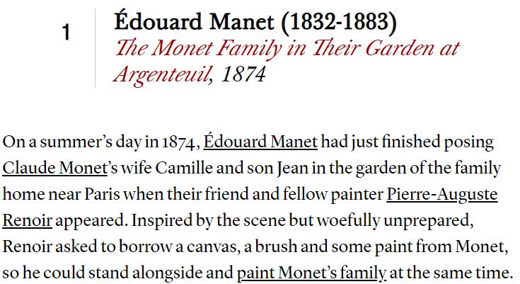Edouard Manet The Monet Family In Their Garden at Argenteuil 1874 - Christie's Online Magazine