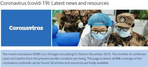 The BMJ Coronavirus latest news and updates