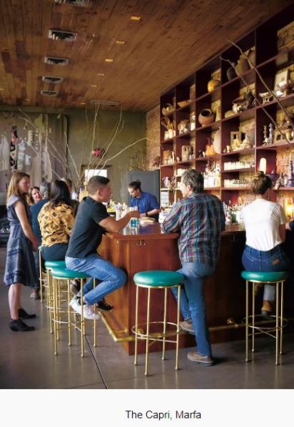 The Capri Restaurant in Marfa Texas