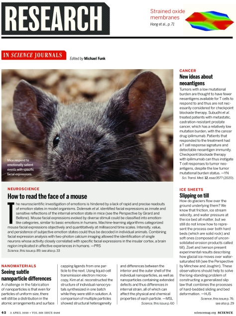 Science Magazine Research Highlights April 3 2020