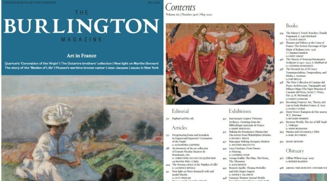 Fine Arts: “The Burlington Magazine May 2020” – The Best Of Art & Its History