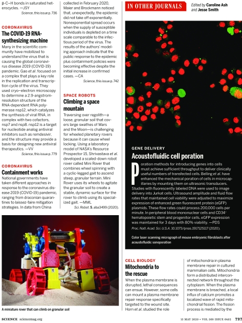 Science Magazine May 15 Research Highlights