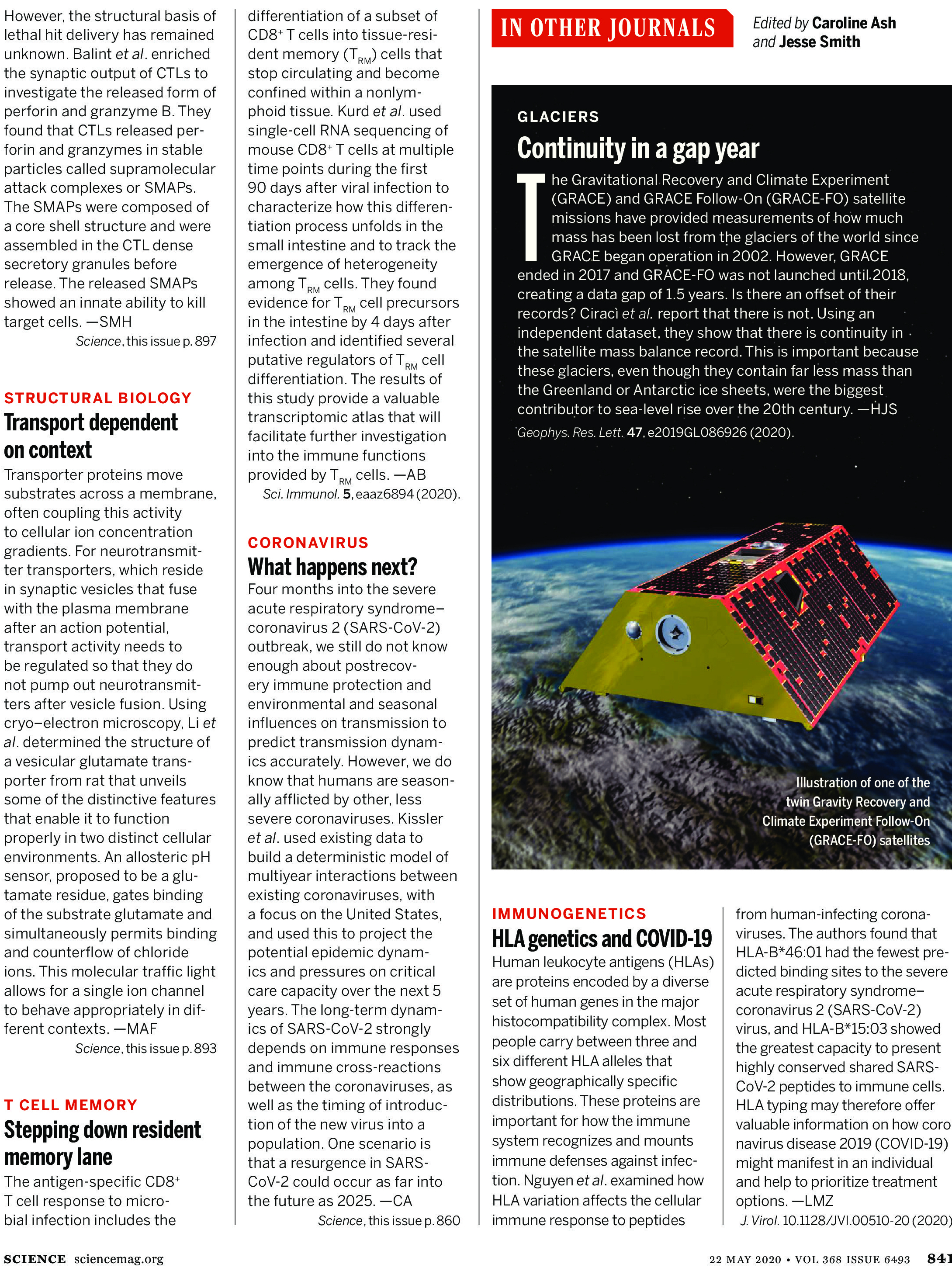 Science Magazine Research Highlights May 22 2020