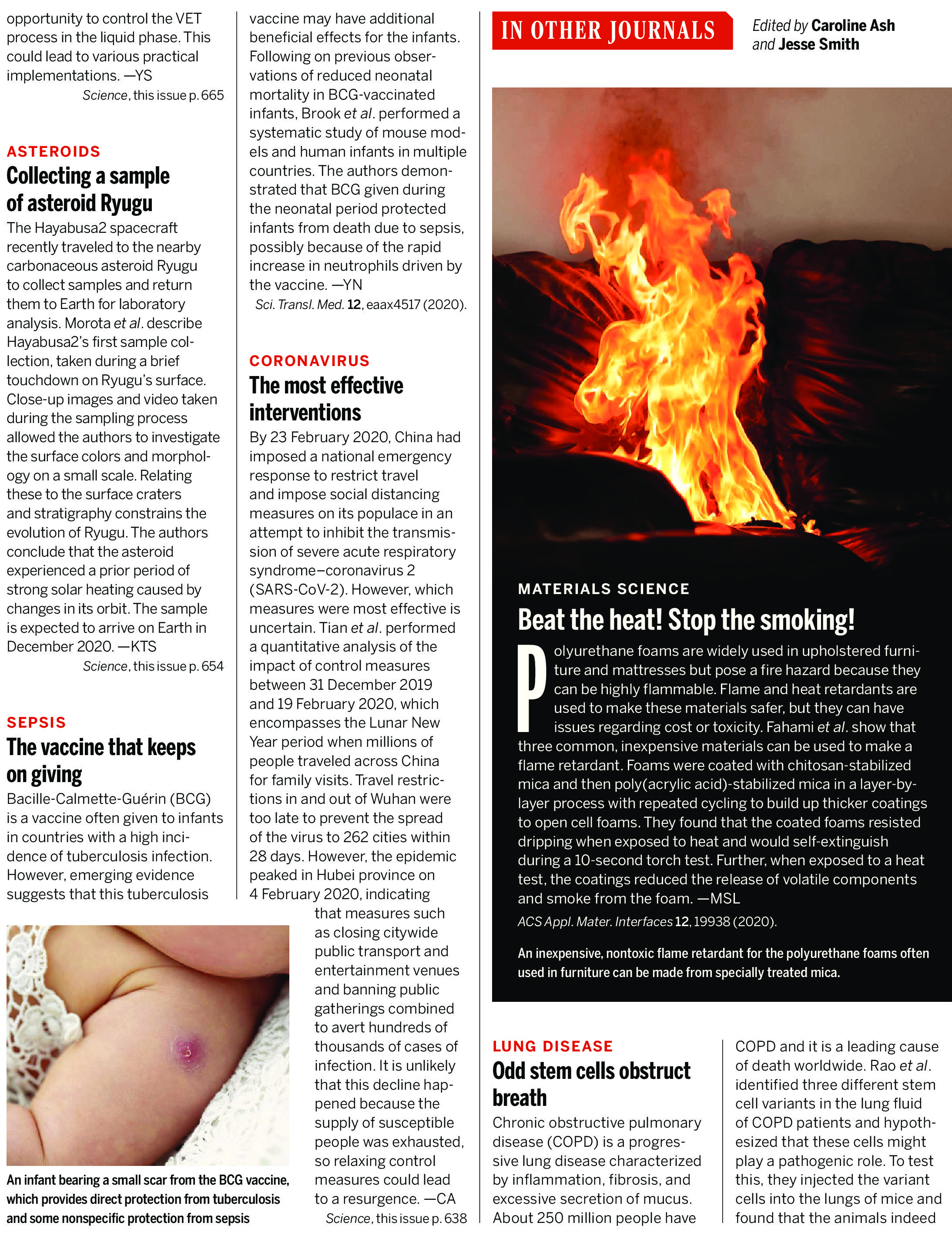 SCIENCE MAGAZINE MAY 8 2020 RESEARCH HIGHLIGHTS