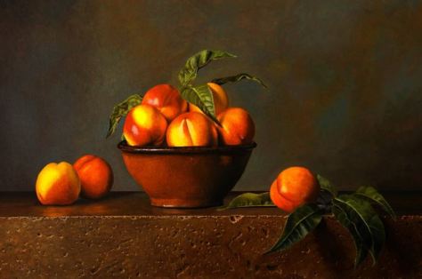 Nectarines and Terracotta Bowl - Dietrich Moravec