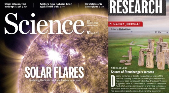 TOP JOURNALS: RESEARCH HIGHLIGHTS FROM SCIENCE MAGAZINE (JULY 31, 2020)