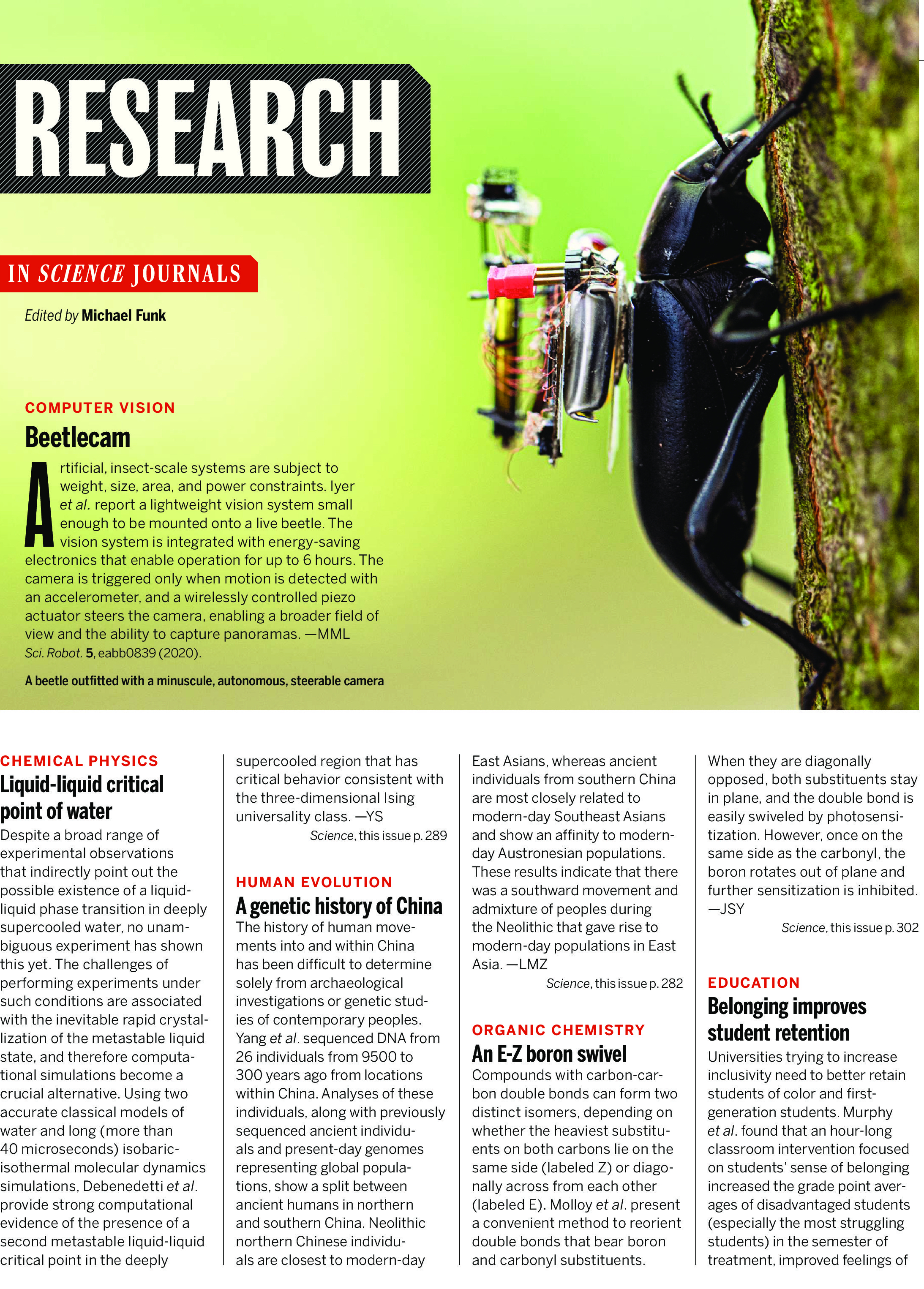 Science Magazine Research Highlights July 17 2020