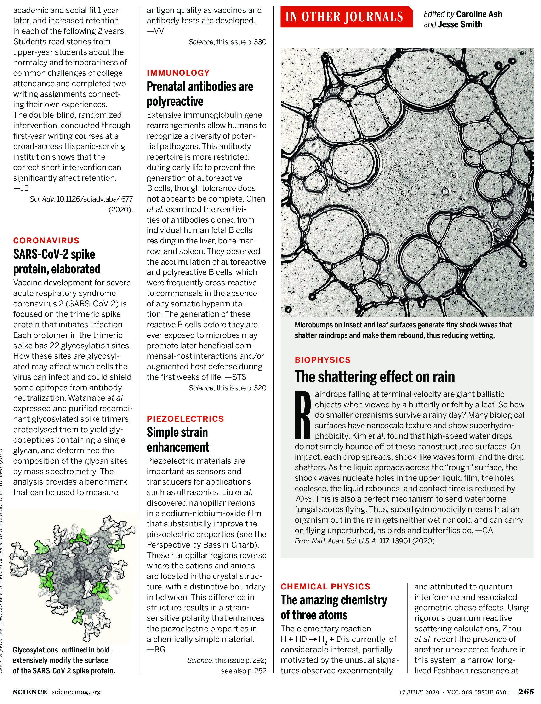 Science Magazine Research Highlights July 17 2020