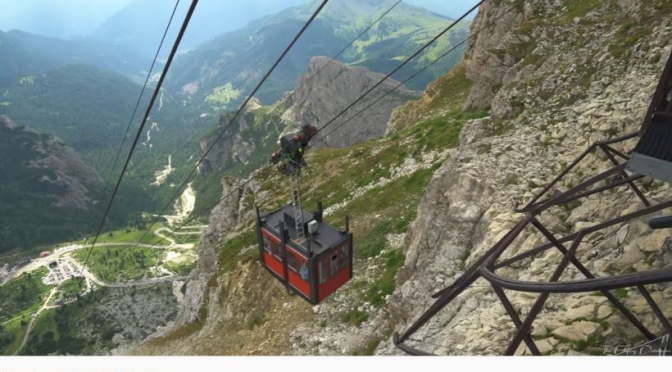 Travel Videos: ‘Lagazuoi Cable Car’, Falzarego Pass In The Italian Dolomites