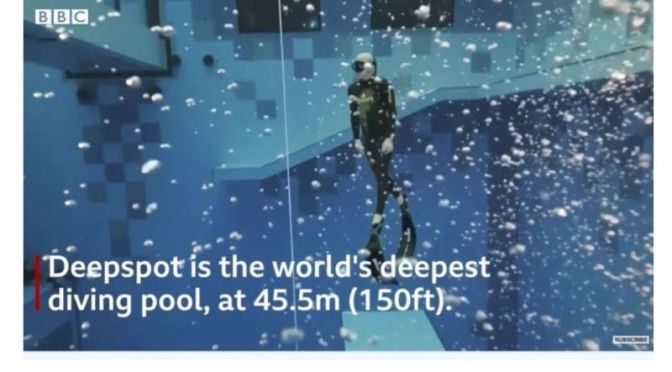 Sports: ‘Deepspot’ – The World’s Deepest Diving Pool (150 Ft.) In Poland