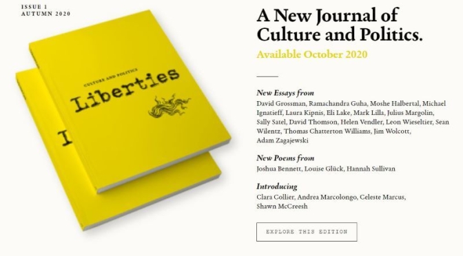 New Periodical: “Liberties”  A Journal Of Culture And Politics (Autumn 2020)