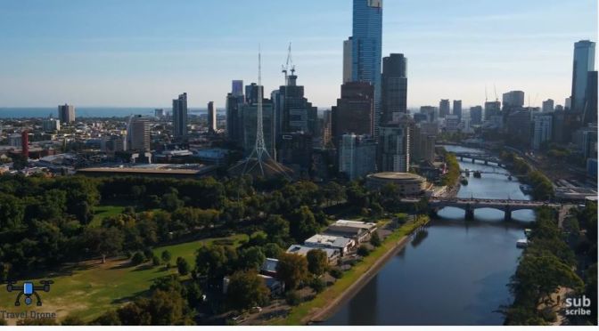 Aerial Travel Video: Melbourne, Australia