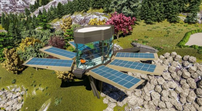 Futuristic Homes: Solar-Powered Sustainable  Mountain Pod (Video)