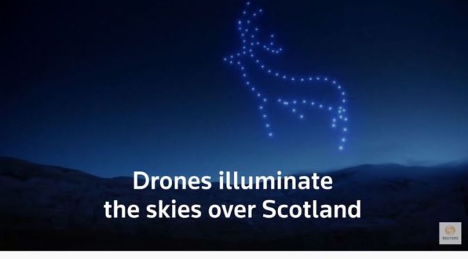 Night Views: Breathtaking Drone Display Illuminates Sky In Scotland (Video)