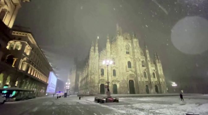 Winter 2020 Travel: Rare Snowfall In Milan, Italy