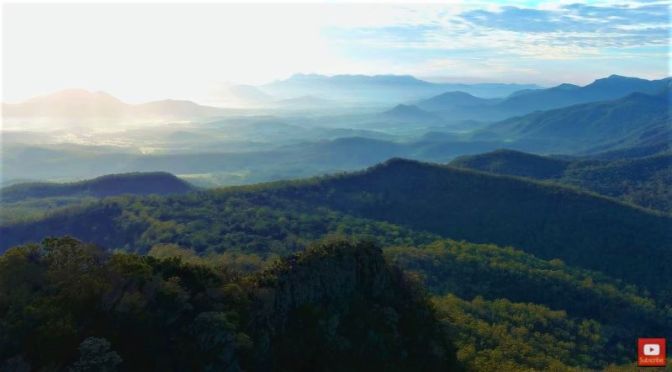 Aerial Landscapes: Mount Mitchell In Queensland, Australia (HD Video)