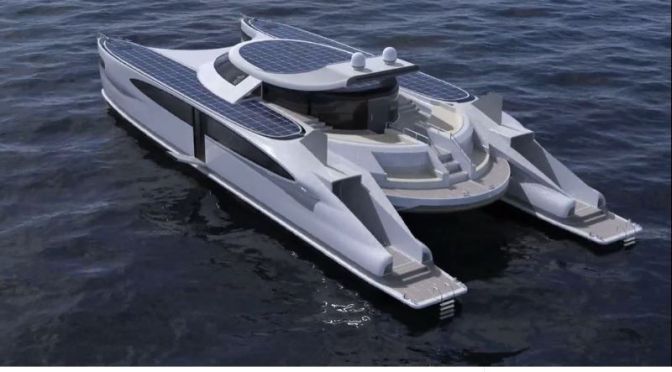 Design: ‘PAGURUS’ – Solar-Powered Amphibious Catamaran By Lazzarini