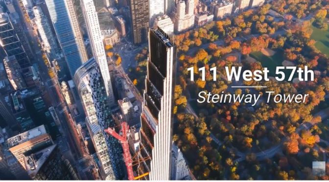 Aerial Views: ‘Steinway Tower’ – 111 West 57th Street In New York City