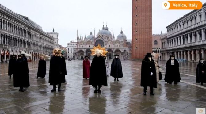 Views: ‘Venice Carnival 2021’ Mask Revelers (Video)